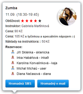 Rezervační systém - ilustrace bublina